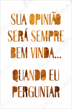 SUA OPINIÃO