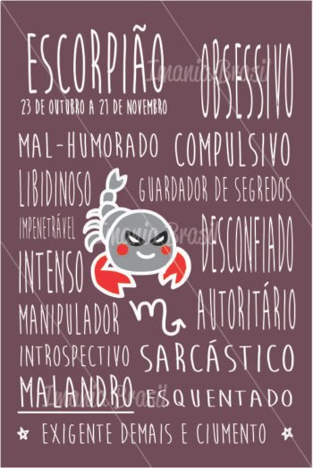 ESCORPIÃO NEGATIVO